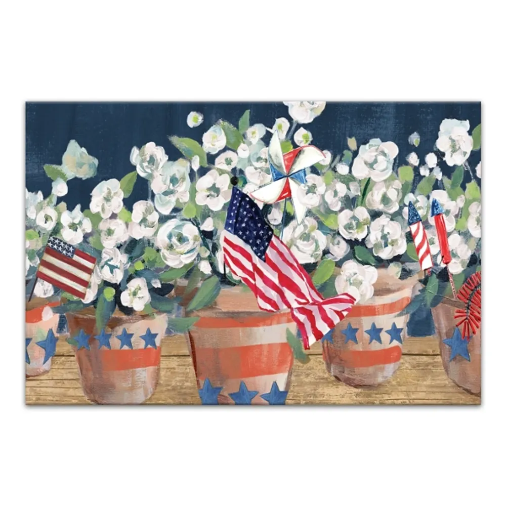 Patriotic Terracotta Pots Canvas Art Print