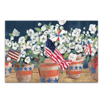 Patriotic Terracotta Pots Canvas Art Print