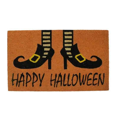 Happy Halloween Witch Feet Doormat