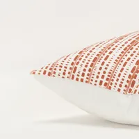 Terracotta Dash Print Throw Pillow