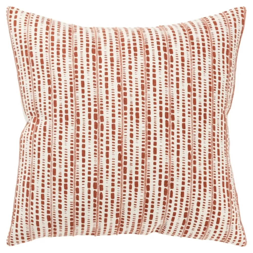 Terracotta Dash Print Throw Pillow