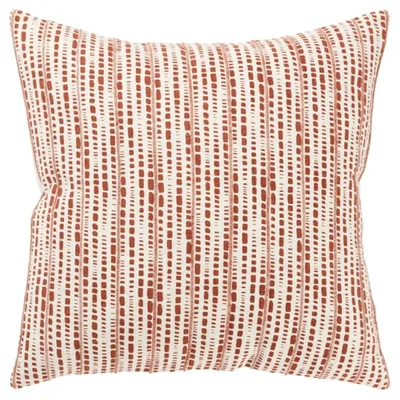 Terracotta Dash Print Throw Pillow