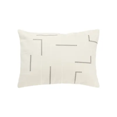 Geometric Woven Lines Throw Pillow