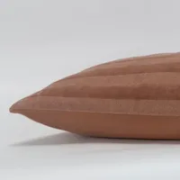 Chocolate Velvet Abstract Stripe Lumbar Pillow