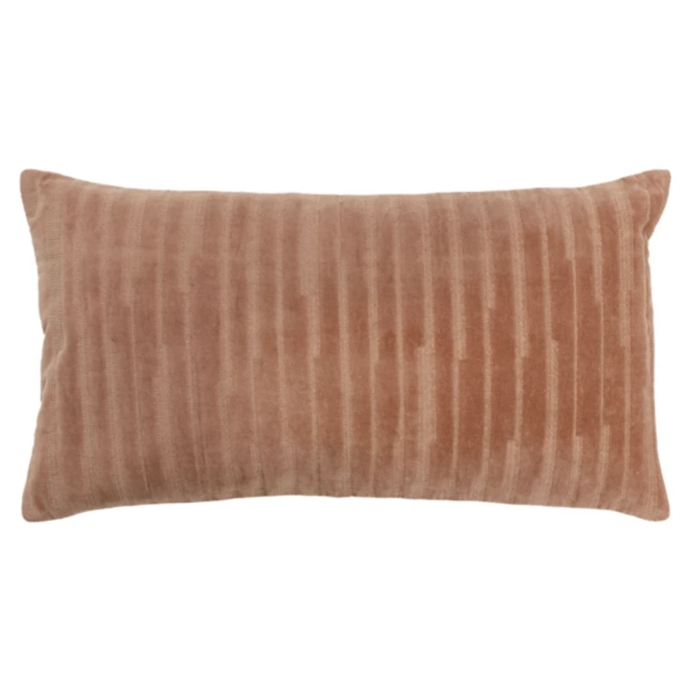 Brown Asymmetrical Stripe Lumbar Pillow