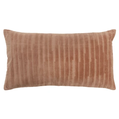 Brown Asymmetrical Stripe Lumbar Pillow