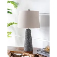 Gray Speckled Stone Table Lamp