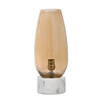 Gold Glass and Marble Table Lamp