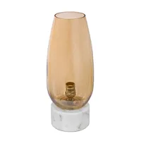 Gold Glass and Marble Table Lamp