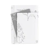 Gray Floral Reversible 2-pc. Twin Duvet Cover Set