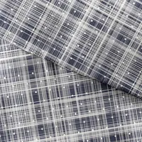 Navy Plaid Polka Dot 2-pc. Twin Duvet Cover Set