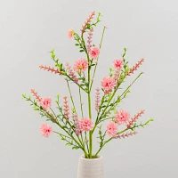 Pink Wildflower and Heather Stems, Set of 2