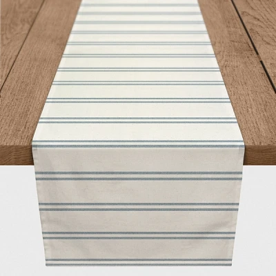 Blue and White Country Stripe Table Runner, 90 in.