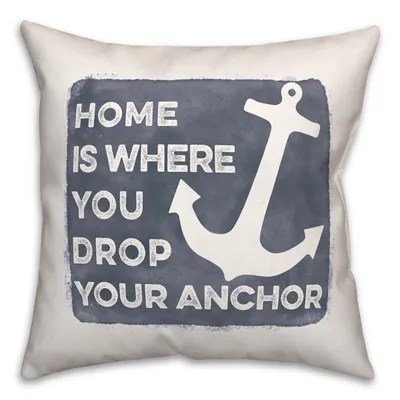 Where You Drop Your Anchor Outdoor Throw Pillow