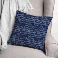 Indigo Thatch Outdoor Throw Pillow