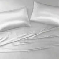 Light Gray Satin Standard 2-pc. Pillow Case Set