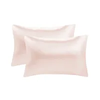 Blush Satin Standard 2-pc. Pillow Case Set