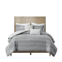 Gray Jacquard 5-pc. California King Comforter Set