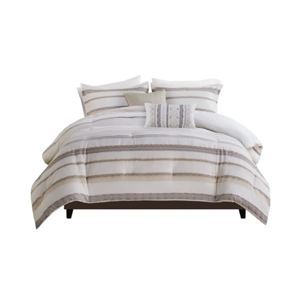 Jacquard Stripe 5-pc. Full/Queen Comforter Set