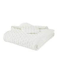 Ivory Scalloped Crinkle 3-pc. Cali King Quilt Set