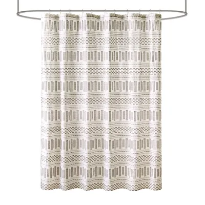 Ivory Eyelash Fringe Shower Curtain