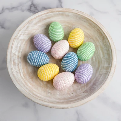 Tweed Striped Easter Eggs Bowl Filler