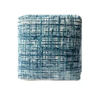 Teal Distressed Geo Ultra-Soft Pouf