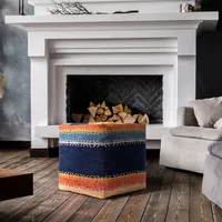 Boho Turkish Stripe Ultra-Soft Pouf