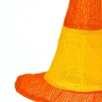 Pre-Lit Candy Corn Witch Hat Yard Stakes, Set of 3