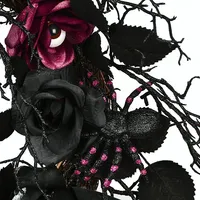 Black Rose Halloween Wreath