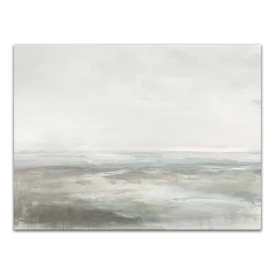 Gray Abstract Seascape Canvas Art Print