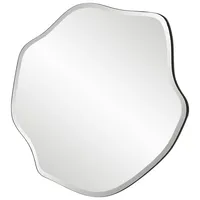 Frameless Beveled Wavy Wall Mirror