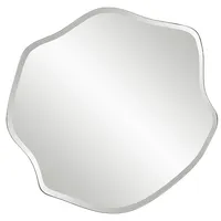 Frameless Beveled Wavy Wall Mirror