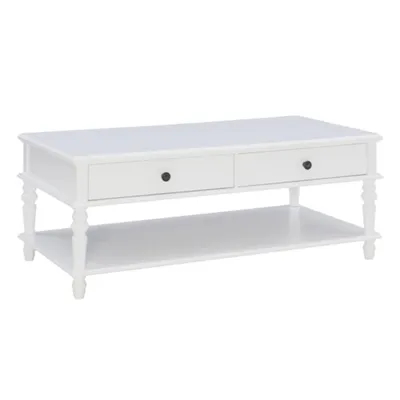 McGhie White 2-Drawer Coffee Table