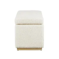 Sherpa & Pine Rectangle Storage Ottoman