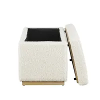 Sherpa & Pine Rectangle Storage Ottoman