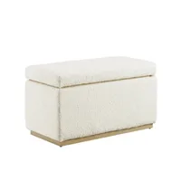 Sherpa & Pine Rectangle Storage Ottoman