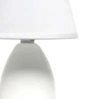 Petite Off White Oblong Table Lamps, Set of 2