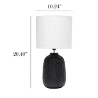 Purled Ceramic Table Lamp