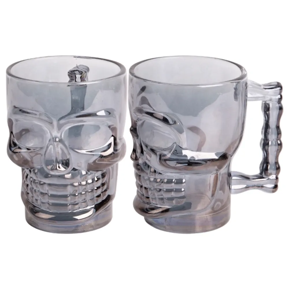 Smoke Skull Beer Mugs, Set of 2