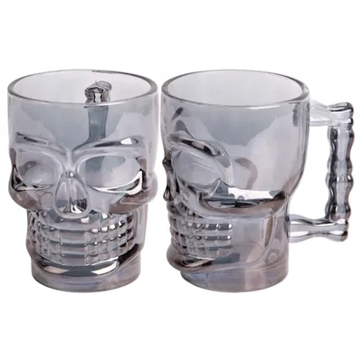 Smoke Skull Beer Mugs, Set of 2