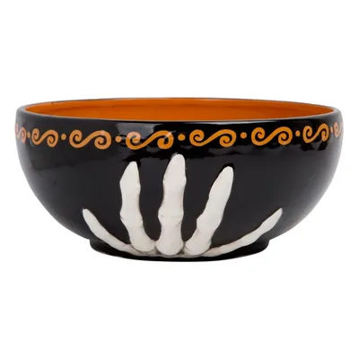 Skeleton Hands Ceramic Bowl