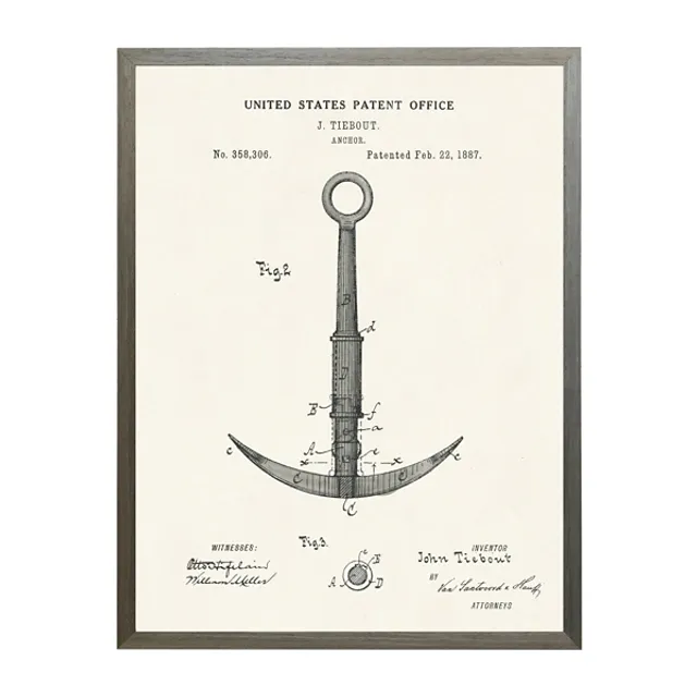 Kirkland's Vintage Fishing Lure Patent Framed Art Print