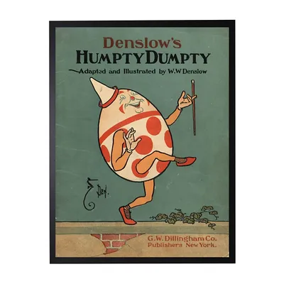Vintage Humpty Dumpty Book Cover Framed Wall Art