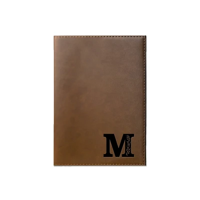 Faux Leather Floral Monogram Journal