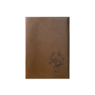 Personalized Faux Leather Bouquet Journal