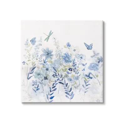 Delicate Blue Garden Canvas Art Print, 30x30 in.