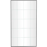 Rectangular Windowpane Grid Mirror, 30x54 in.