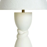 Cream Twisted Base Table Lamp