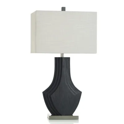 Matte Black Layered Table Lamp